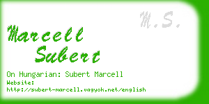 marcell subert business card